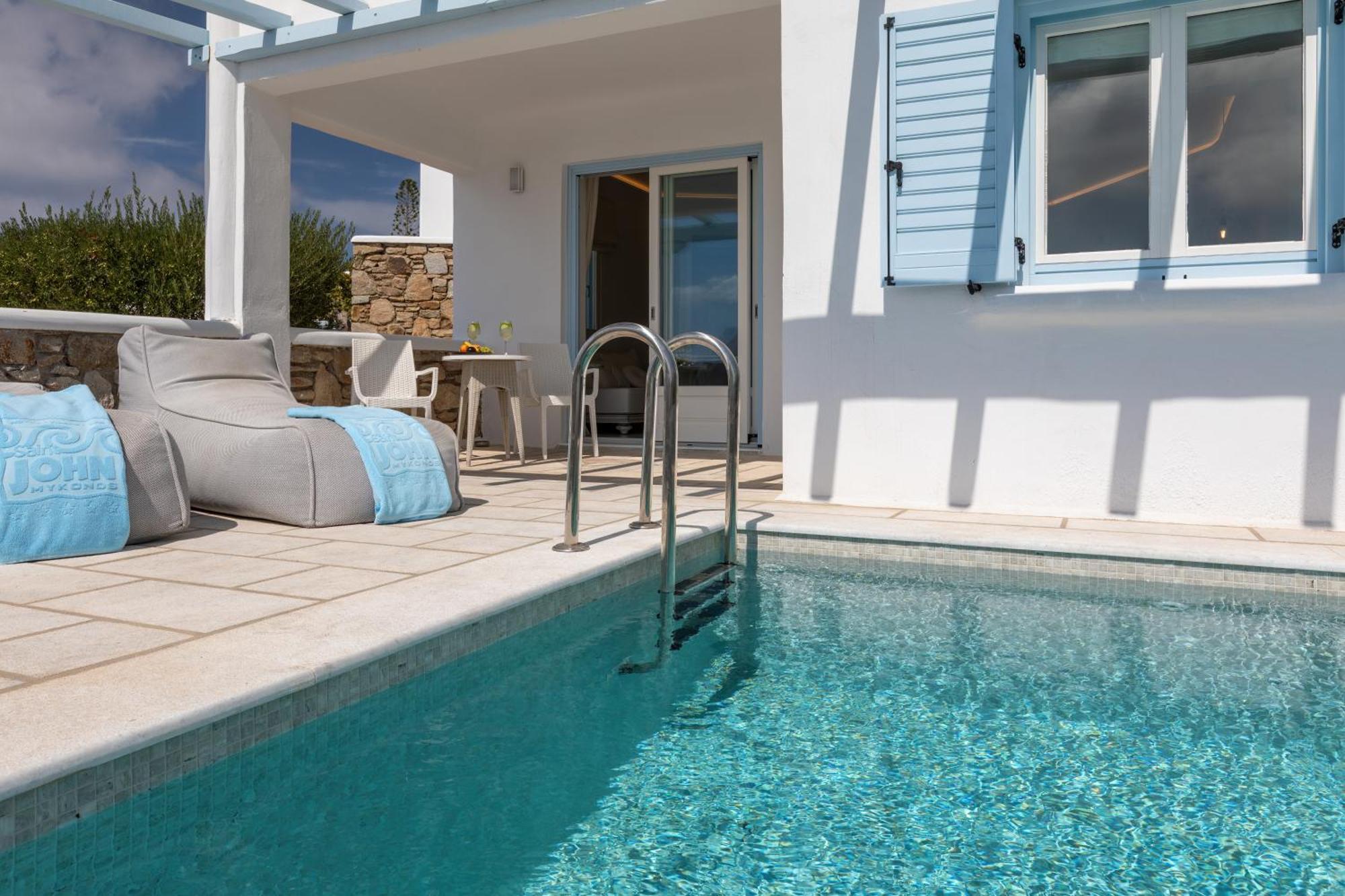 เซนต์จอห์น โฮเต็ล วิลลา แอนด์ สปา Hotel Agios Ioannis Diakoftis ภายนอก รูปภาพ Private pool at the hotel